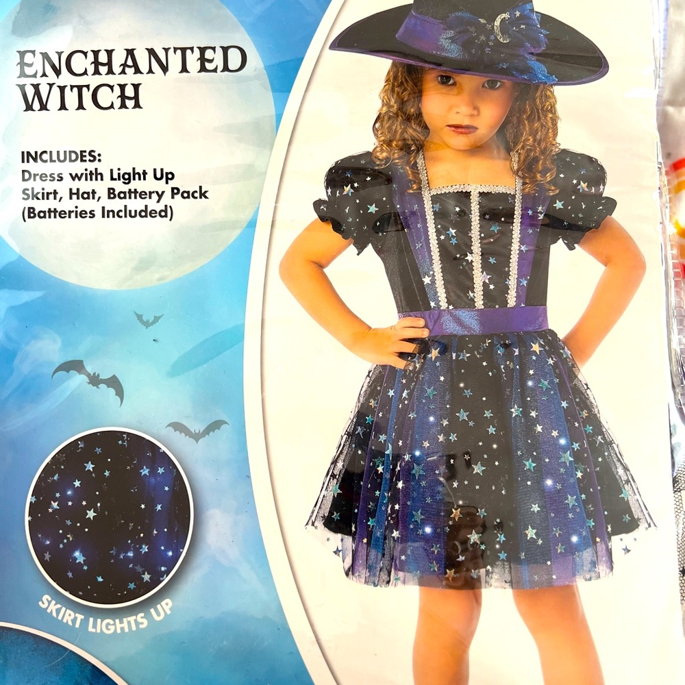 Little girl Witch light up costume